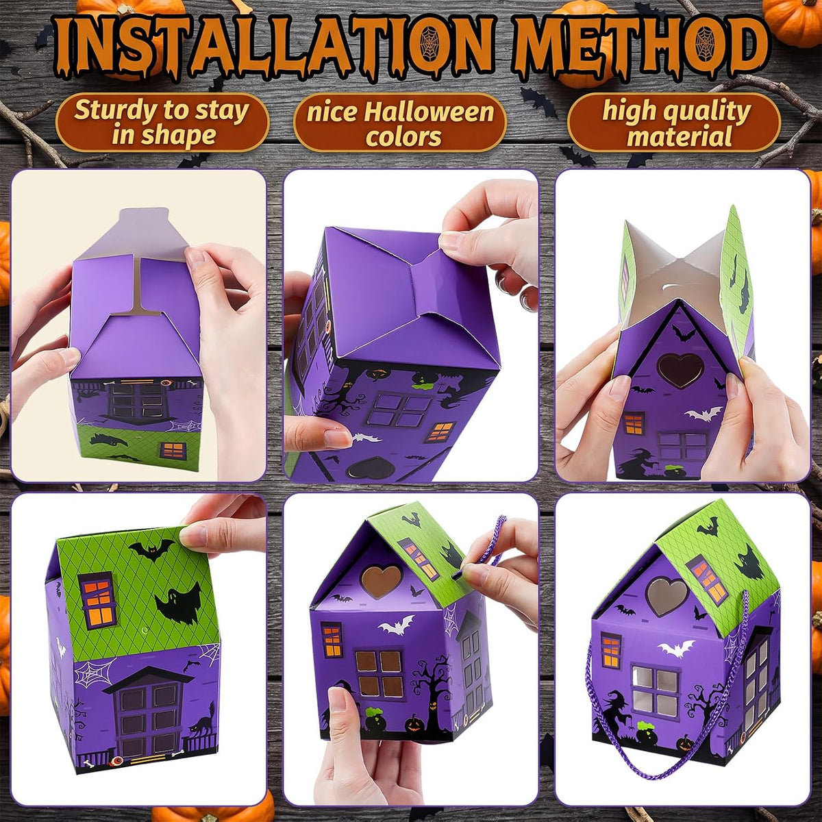 Halloween Treat Boxes Mini Castle House Candy Box