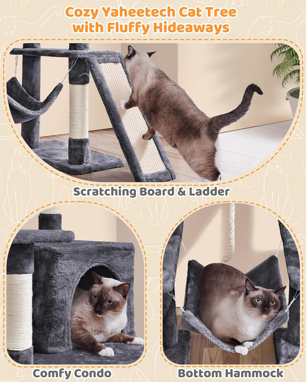 Sturdy Cat Tower for Heavy Cats, Indoor